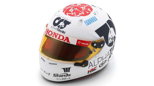 MODELLINO SCALA COMPATIBILE CON CASCO ALPHA TAURI YUKI TSUNODA JAPANESE GP 2023 1:5 SPARK MODEL 5HF129