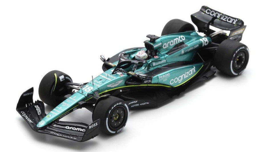 MODELLINO SCALA COMPATIBILE CON ASTON MARTIN N.18 9th CANADA GP 2023 LANCE STROLL1:43 SPARK MODEL S8598