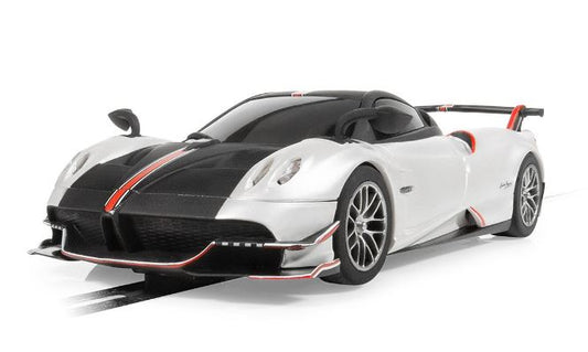 MODELLINO SCALA COMPATIBILE CON PAGANI HUAYRA BC ROADSTER METALLIC PEARL WHITE SLOT 1:32 SCALEXTRIC C4399