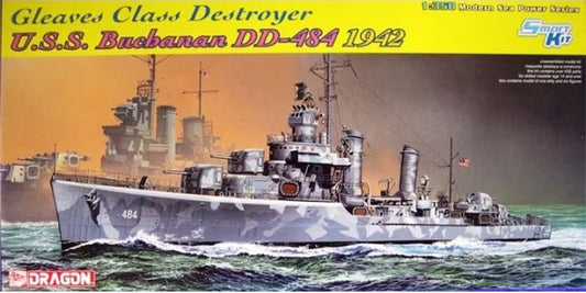 KIT DA MONTARE SCALA COMPATIBILE CON U.S.S. BUCHANAN DD-484 GLEAVES CLASS DESTROYER 1942 KIT 1:350 DRAGON D1021