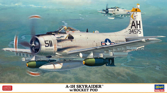 KIT DA MONTARE SCALA COMPATIBILE CON A-1H SKYRADER MIT RAKETE-HULSE KIT 1:72 HASEGAWA HA02466