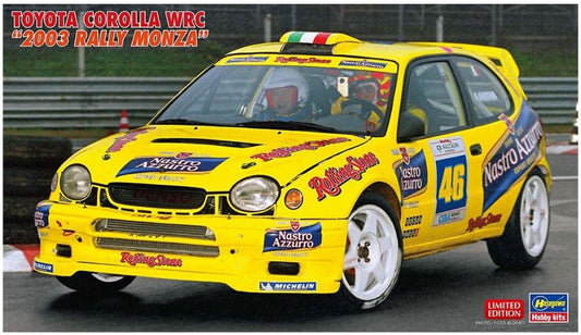 KIT DA MONTARE SCALA COMPATIBILE CON TOYOTA COROLLA WRC 2003 RALLY MONZA VALENTINO ROSSI - CASSINA KIT 1:24 HASEGAWA HA20686