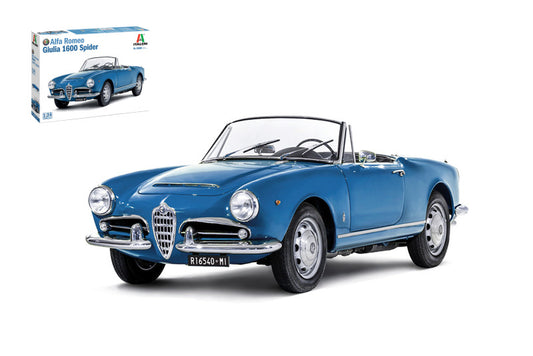 KIT DA MONTARE SCALA COMPATIBILE CON ALFA ROMEO GIULIA 1600 SPIDER KIT 1:24 ITALERI IT3668