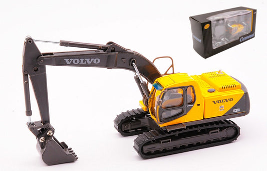 MODELLINO SCALA COMPATIBILE CON ESCAVATORE VOLVO EC210 VOLVO EXCAVATOR 1:84 CARARAMA CA810004