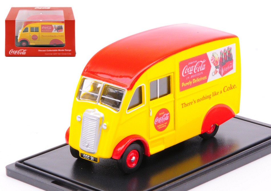 MODELLINO SCALA COMPATIBILE CON COMMER Q25 VAN COCA COLA 1:76 OXFORD OXF76CM010CC