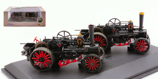 MODELLINO SCALA COMPATIBILE CON TRATTORI FOWLER BB1 PLOUGHING ENGINE x 2 MASTER & MISTRESS 1:76 OXFORD OXF76FBB006