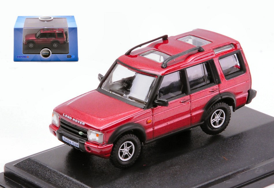 MODELLINO SCALA COMPATIBILE CON LAND ROVER DISCOVERY 2 METALLIC RED 1:76 OXFORD OXF76LRD2003