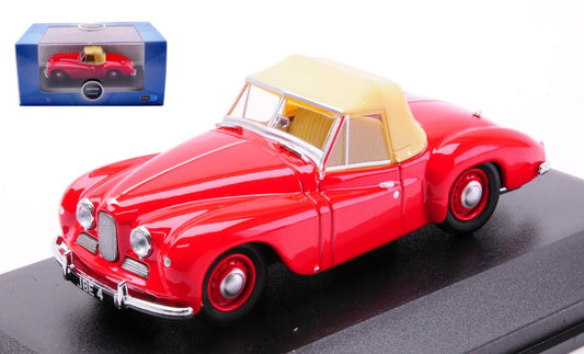 MODELLINO SCALA COMPATIBILE CON JOWETT JUPITER SA RED W/SOFT TOP BEIGE 1:43 OXFORD OXF43JUP002