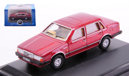 MODELLINO SCALA COMPATIBILE CON VOLVO 760 RED WOOD METALLIC 1:76 OXFORD OXF76VO002