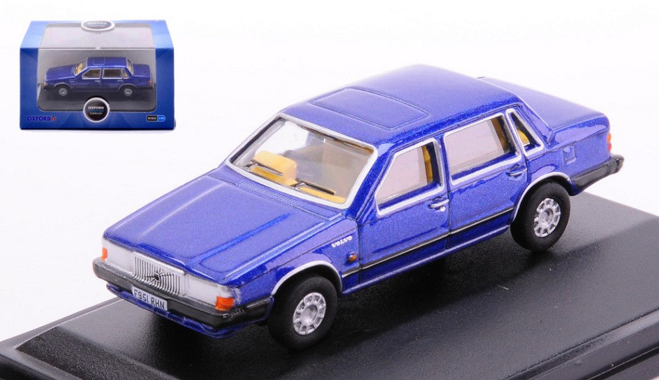 MODELLINO SCALA COMPATIBILE CON VOLVO 760 BLUE METALLIC 1:76 OXFORD OXF76VO003