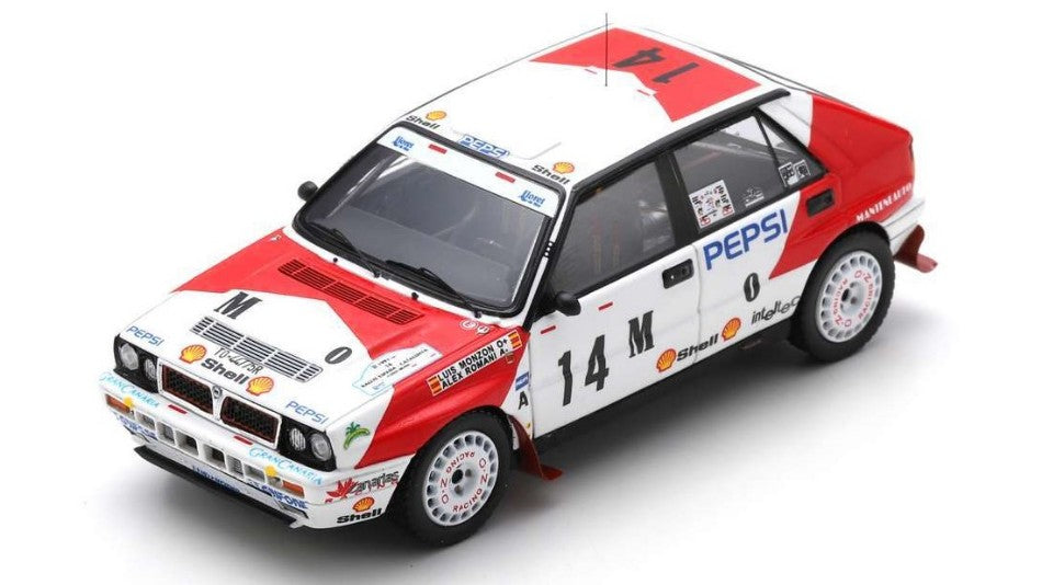 MODELLINO SCALA COMPATIBILE CON LANCIA DELTA HF INTEGRALE 16V N.14 RALLYE CATALUNYA 1991 MONZON-ROMANI SPARK MODEL S9012