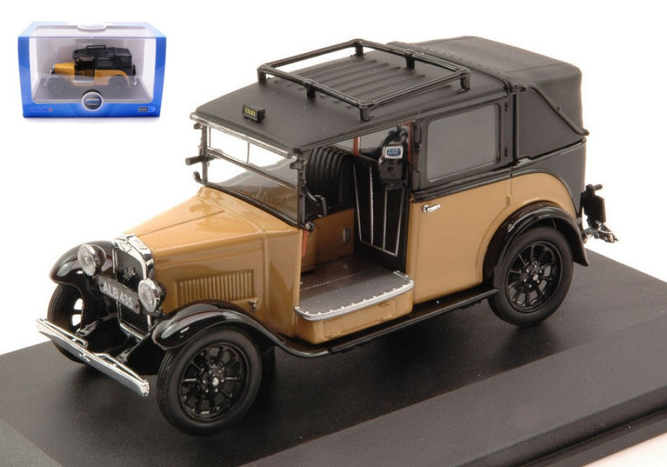 MODELLINO SCALA COMPATIBILE CON AUSTIN LOW LOADER TAXI 1935 BEIGE/BLACK 1:43 OXFORD OXFAT007