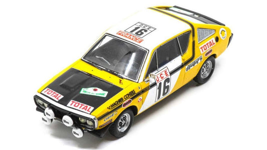 MODELLINO SCALA COMPATIBILE CON RENAULT 17 N.16 6th RALLYE DU MAROC 1976 J.PRIVE'-"TIBER" 1:43 SPARK MODEL S6191