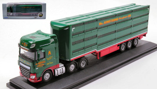 MODELLINO SCALA COMPATIBILE CON BILICO TRASPORTO BESTIAME DAF XF WILLIAM ARMSTRONG LIVESTOCK 1:76 OXFORD OXF76DXF003