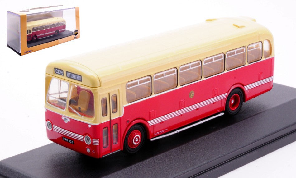 MODELLINO SCALA COMPATIBILE CON AUTOBUS SARO BUS COUNTY DONEGAL RAILWAYS RED/CREAM 1:76 OXFORD OXF76SB004