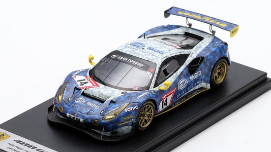 MODELLINO SCALA COMPATIBILE CON FERRARI 488 GT3 EVO N.14 24H NURBURG.2022 KOHL./FOSTER/SZYMK./BLEEK.1:43 LOOKSMART LSRC148