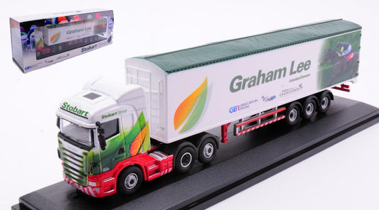 MODELLINO SCALA COMPATIBILE CON BILICO SCANIA STOBART GRAHAM LEE 1:76 OXFORD OXF76SHL10WF