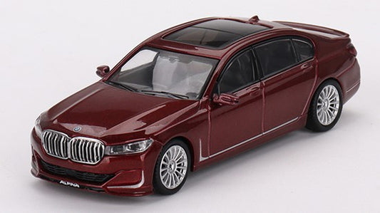 MODELLINO SCALA COMPATIBILE CON ALPINA B7 XDRIVE 2023 AVENTURIN RED 1:64 MINI GT MGT00693