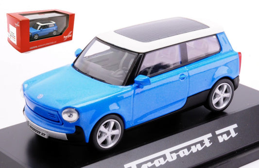 MODELLINO SCALA COMPATIBILE CON TRABANT NT LIGHT BLUE 1:43 HERPA HP7060 MODEL