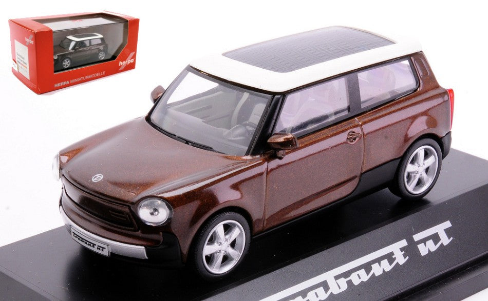 MODELLINO SCALA COMPATIBILE CON TRABANT NT BROWN 1:43 HERPA HP7062 DIE CAST