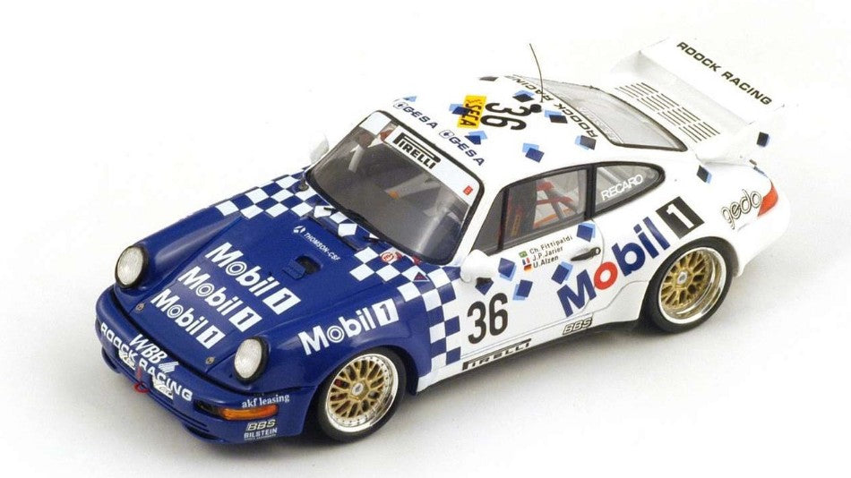 MODELLINO SCALA COMPATIBILE CON PORSCHE 911 CARRERA RSR 3.8 N.38 WINNER 24 H SPA 1993 FITTIPALDI-ALZEN J SPARK MODEL 43SPA1993