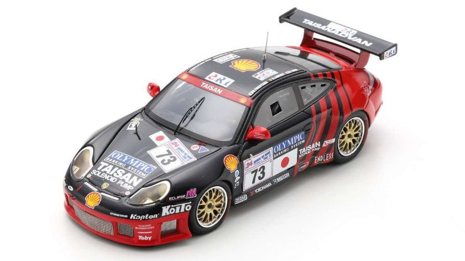 MODELLINO SCALA COMPATIBILE CON PORSCHE 996 GT3 R N.73 24 H LE MANS 2000 FUKUYAMA-YOGO-LAMBERT 1:43 SPARK MODEL S9939