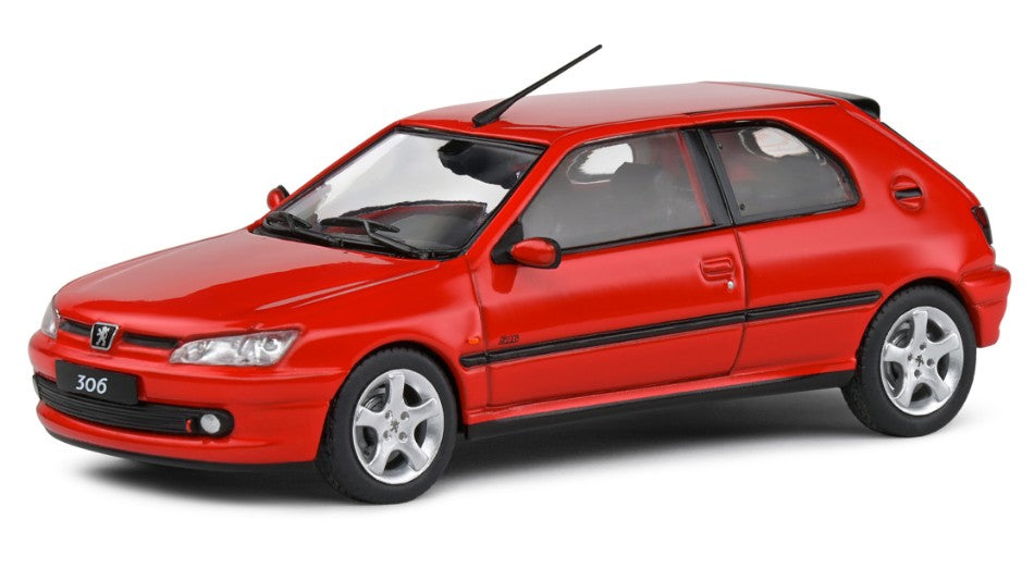 MODELLINO SCALA COMPATIBILE CON PEUGEOT 306 GTi S16 2002 RED 1:43 SOLIDO SL4311403