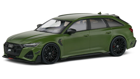 MODELLINO SCALA COMPATIBILE CON AUDI A6 RS6-R ABT AVANT SW STATION WAGON 2022 OLIVE GREEN 1:43 SOLIDO SL4310704