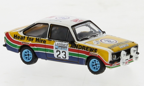 MODELLINO SCALA COMPATIBILE CON FORD ESCORT RS 1800 N.23 RALLY RAC LOMBARD 1981 R.BROOKES 1:87 BREKINA BRE19585