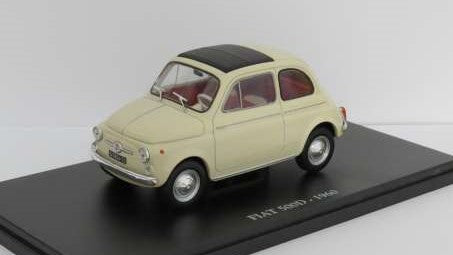 MODELLINO SCALA COMPATIBILE CON FIAT 500d 1960 CREAM 1:24 EDITORIA MAG24FIAT500DC