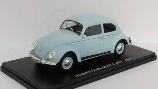 MODELLINO SCALA COMPATIBILE CON VW BEETLE 1200 1960 LIGHT BLUE 1:24 EDITORIA MAG24VWBEETLE1200B