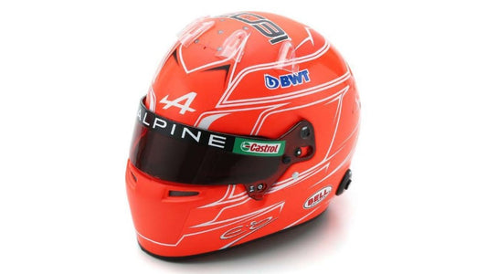 MODELLINO SCALA COMPATIBILE CON CASCO ESTEBAN OCON 2023 MONACO GP ALPINE TEAM 1:5 SPARK MODEL 5HF104