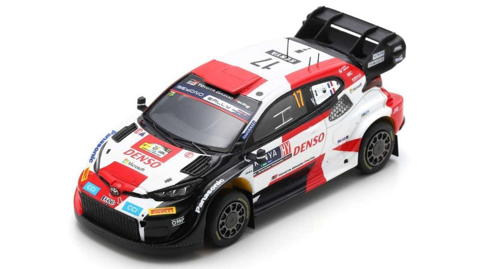 MODELLINO SCALA COMPATIBILE CON TOYOTA YARIS N.17 WINNER RALLY SAFARI 2023 S.OGIER-V.LANDAIS 1:43 SPARK MODEL S6738