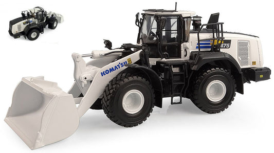 MODELLINO SCALA COMPATIBILE CON PALA GOMMATA KOMATSU WA475-10 WHITE VERSION 1:50 UNIVERSAL HOBBIES UH8182