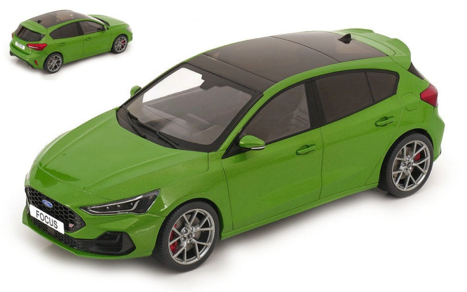 MODELLINO SCALA COMPATIBILE CON FORD FOCUS ST GREEN 1:18 MODELCARGROUP MCG18452