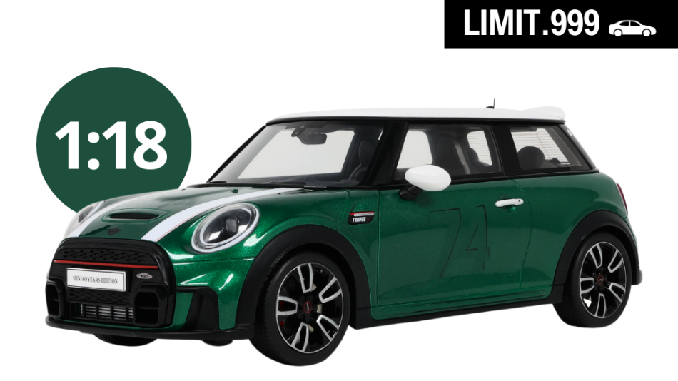 MODELLINO SCALA COMPATIBILE CON MINI COOPER F56 JCW 2023 BRITISH RACING GREEN IV 1:18 OTTOMOBILE OT1098