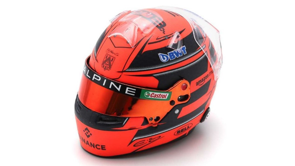 MODELLINO SCALA COMPATIBILE CON HELMET ESTEBAN OCON 2024 1:5 SPARK MODEL 5HF138