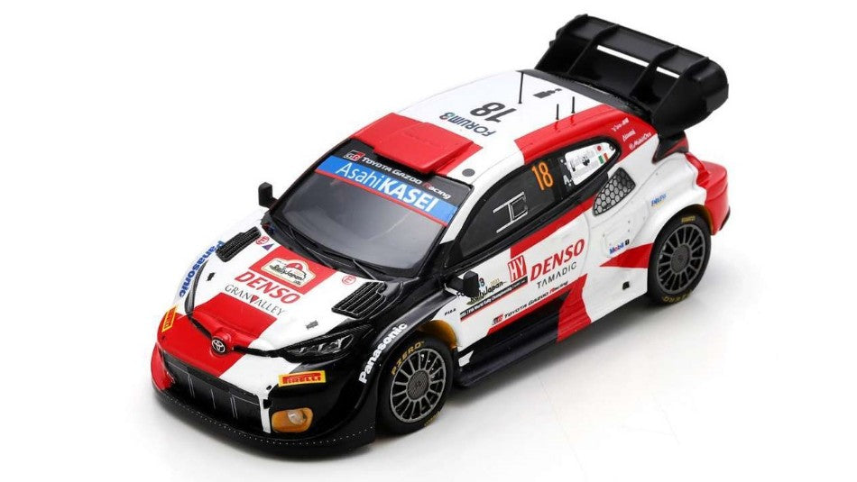 MODELLINO SCALA COMPATIBILE CON TOYOTA GR YARIS RALLY1 N.18 5th RALLY JAPAN 2023 KATSUTA-JOHNSTON 1:43 SPARK MODEL S6740