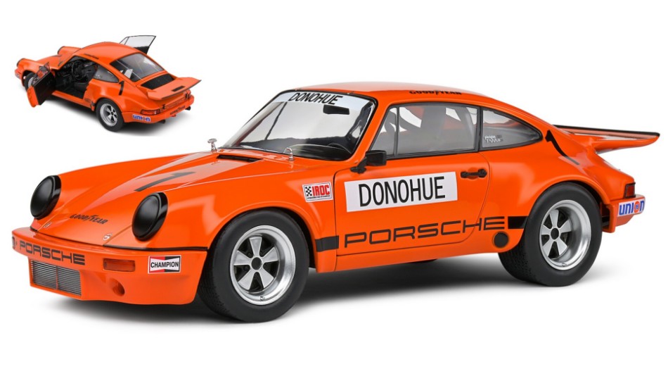 MODELLINO SCALA COMPATIBILE CON PORSCHE 911 RS N.1 WINNER IROC DAYTONA 1974 M.DONOHUE 1:18 SOLIDO SL1810701