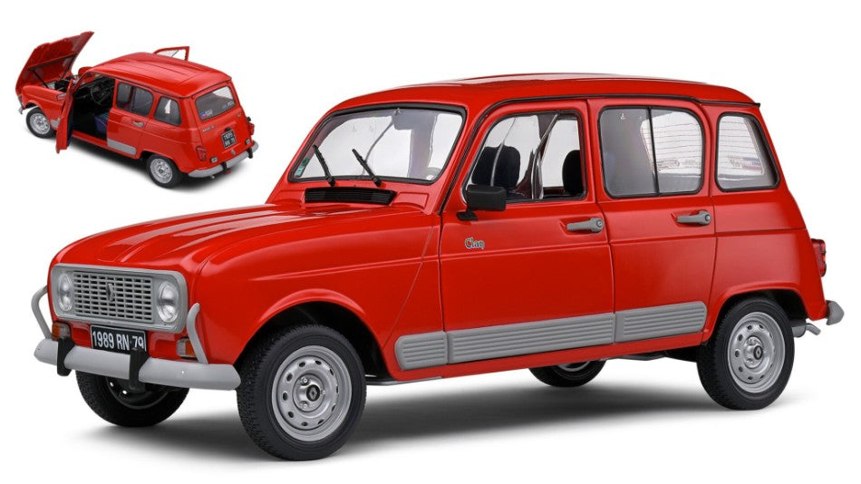 MODELLINO SCALA COMPATIBILE CON RENAULT R4 GTL 1989 RED 1:12 SOLIDO SL1200201