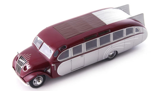 MODELLINO SCALA COMPATIBILE CON OPEL BLITZ LUDEWIG AERO 1934 RED-SILVER 1:43 AUTOCULT ATC10013