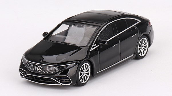 MODELLINO SCALA COMPATIBILE CON MERCEDES EQS 580 4 MATIC 2023 BLACK 1:64 MINI GT MGT00694