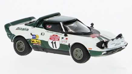 MODELLINO SCALA COMPATIBILE CON LANCIA STRATOS HF N.11 1975 ALITALIA 1:87 BREKINA BRE29654