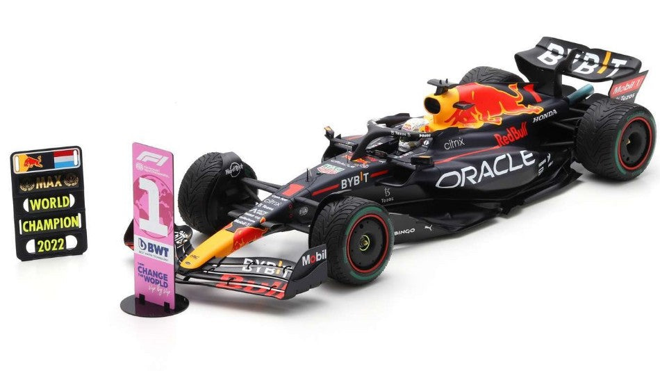 MODELLINO SCALA COMPATIBILE CON RED BULL MAX VERSTAPPEN 2022 N.1 WINNER JAPANESE GP (W/W.CH.BOARD) 1:12 SPARK MODEL 12S034