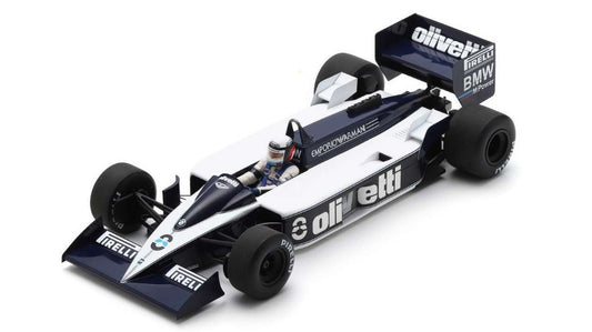 MODELLINO SCALA COMPATIBILE CON BRABHAM BT55 ELIO DE ANGELIS 1986 N.8 MONACO GP 1:18 SPARK MODEL 18S678