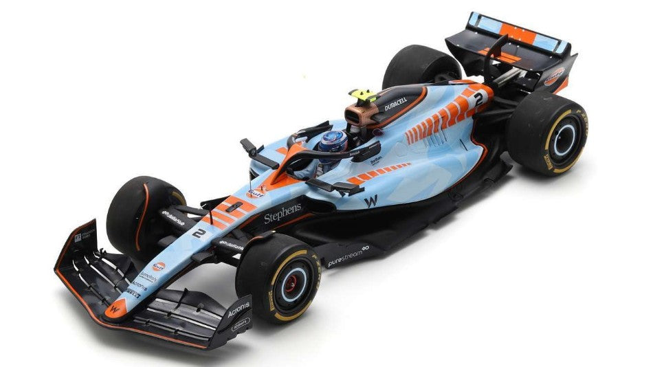 MODELLINO SCALA COMPATIBILE CON WILLIAMS FW45 N.2 SINGAPORE GP 2023 L.SARGEANT 1:18 SPARK MODEL 18S969