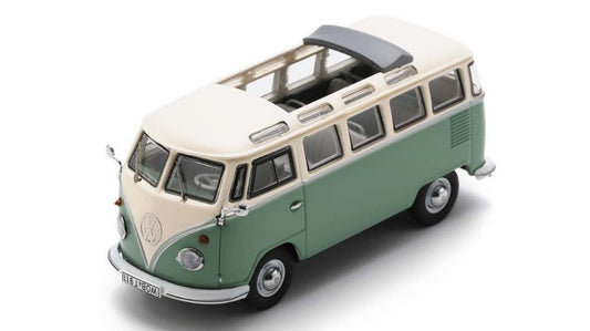 MODELLINO SCALA COMPATIBILE CON VW T1 SAMBA LIGHT GREEN DIE CAST 1:43 SCHUCO SH450729700