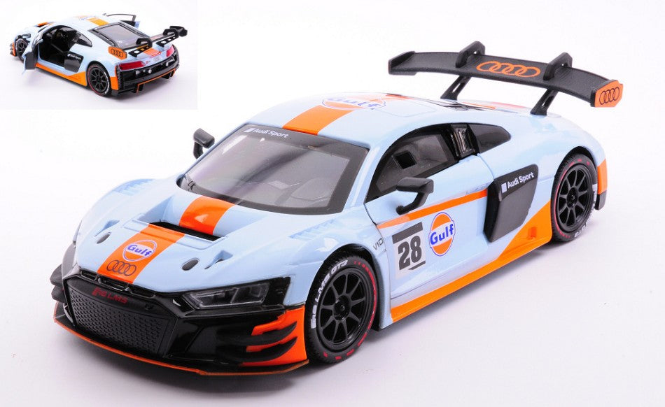 MODELLINO SCALA COMPATIBILE CON AUDI RS8 LMS GT3 "GULF" 1:24 MOTORMAX MTM79667