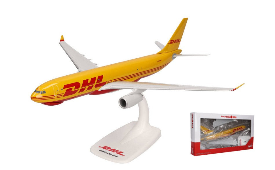 MODELLINO SCALA COMPATIBILE CON AIRBUS A330-300F DHL AVIATION EURO TRANSPORT 1:200 HERPA HP614139