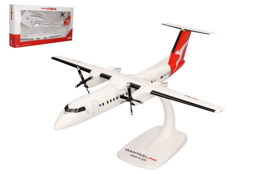 MODELLINO SCALA COMPATIBILE CON DHC 8-300 QANTAS LINK 1:100 HERPA HP614221